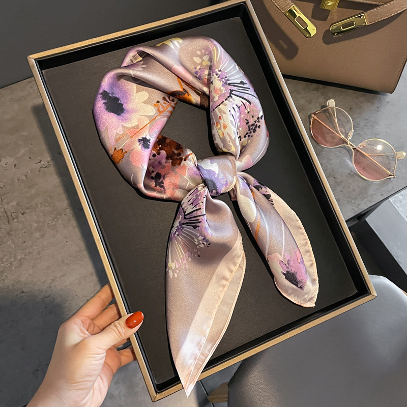 70cm New Women Silk Printed De - Women Fashion Necktie 评论和价格