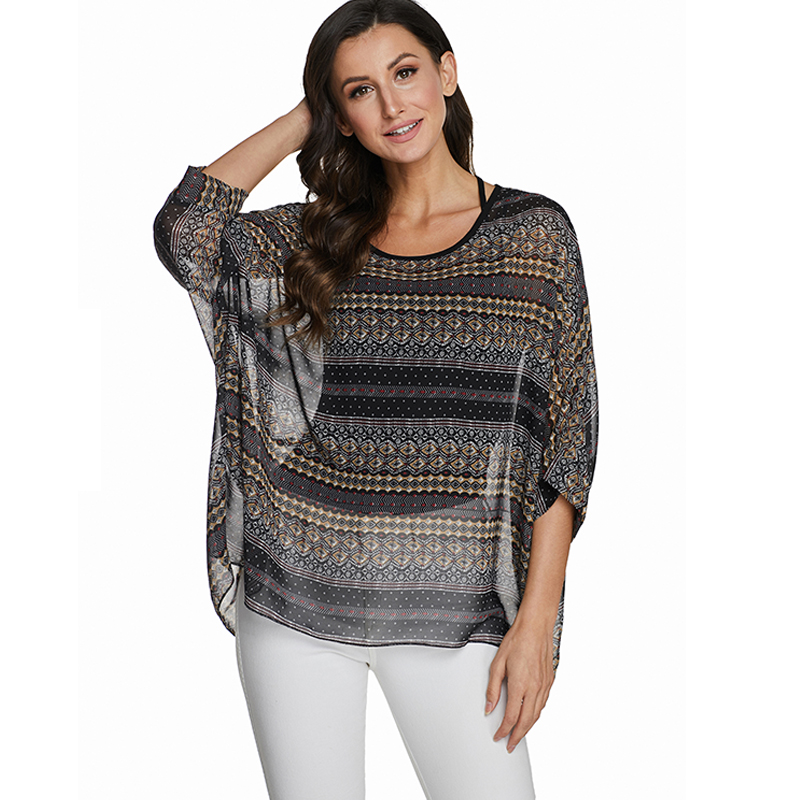 BHflutter camisas mujer 2020 W - Wrap Blouse Chiffon 评论和价格