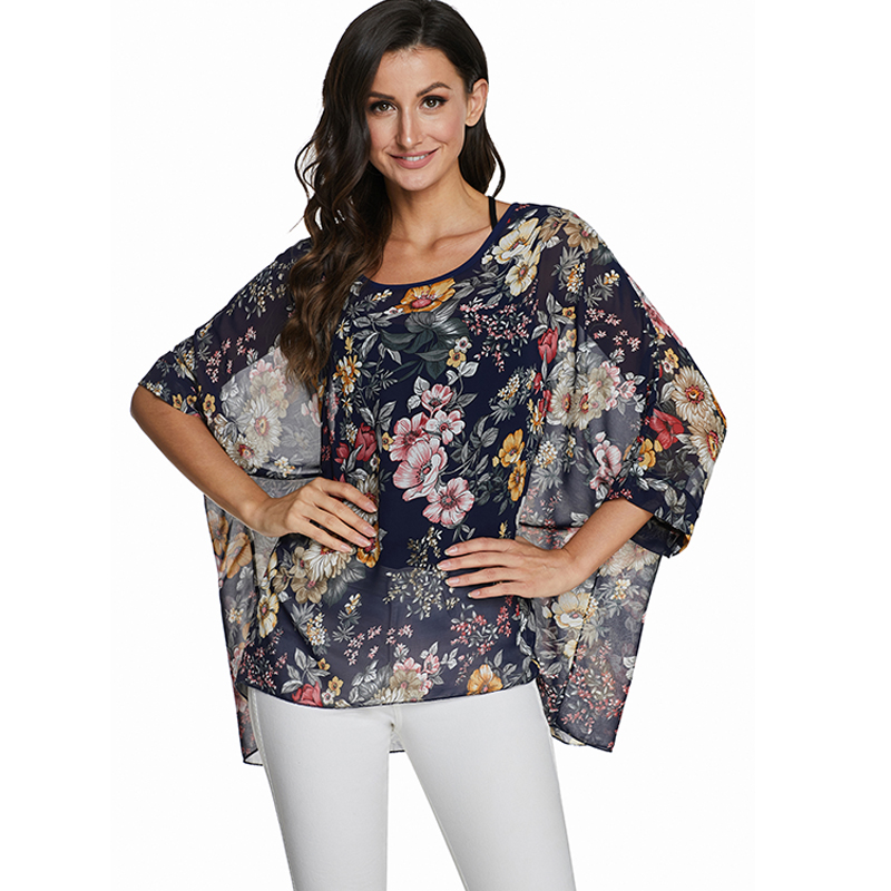 BHflutter camisas mujer 2020 W - Wrap Blouse Chiffon 评论和价格