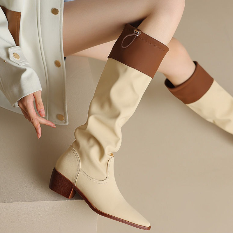 Apricot Square Toe Women's Lon - Women Fashion Trend 2025 评论和价格