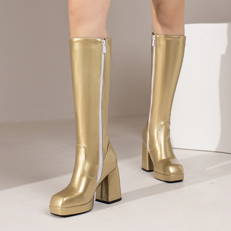 Green Winter Women Platform Kn - Women'S Fashion Knee High Boots 评论和价格