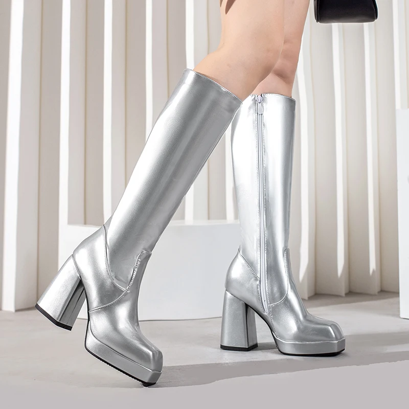 Green Winter Women Platform Kn - Women'S Fashion Knee High Boots 评论和价格