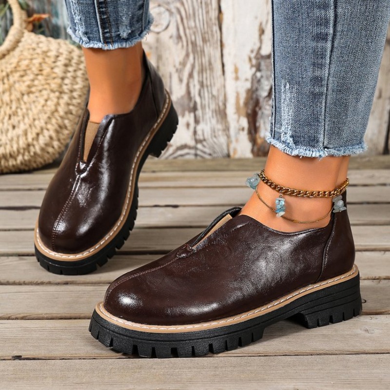 Retro British Style Women's Sh - Women'S Fashion Loafers 评论和价格