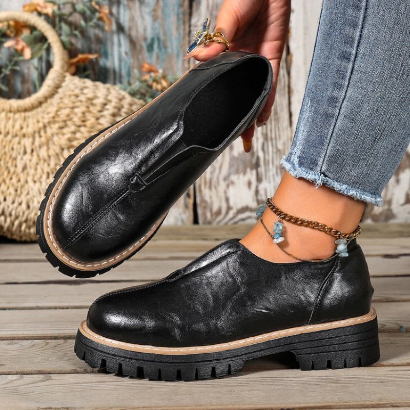 Retro British Style Women's Sh - Women'S Fashion Loafers 评论和价格