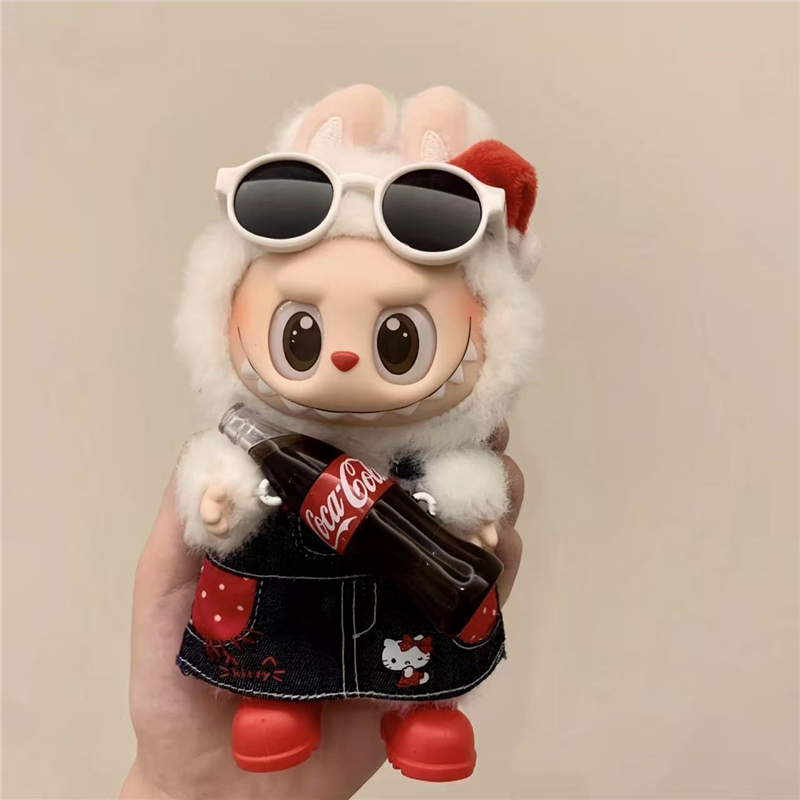 15 17cm For Labubu Doll Polka  - Belted Shirt Dress 评论和价格