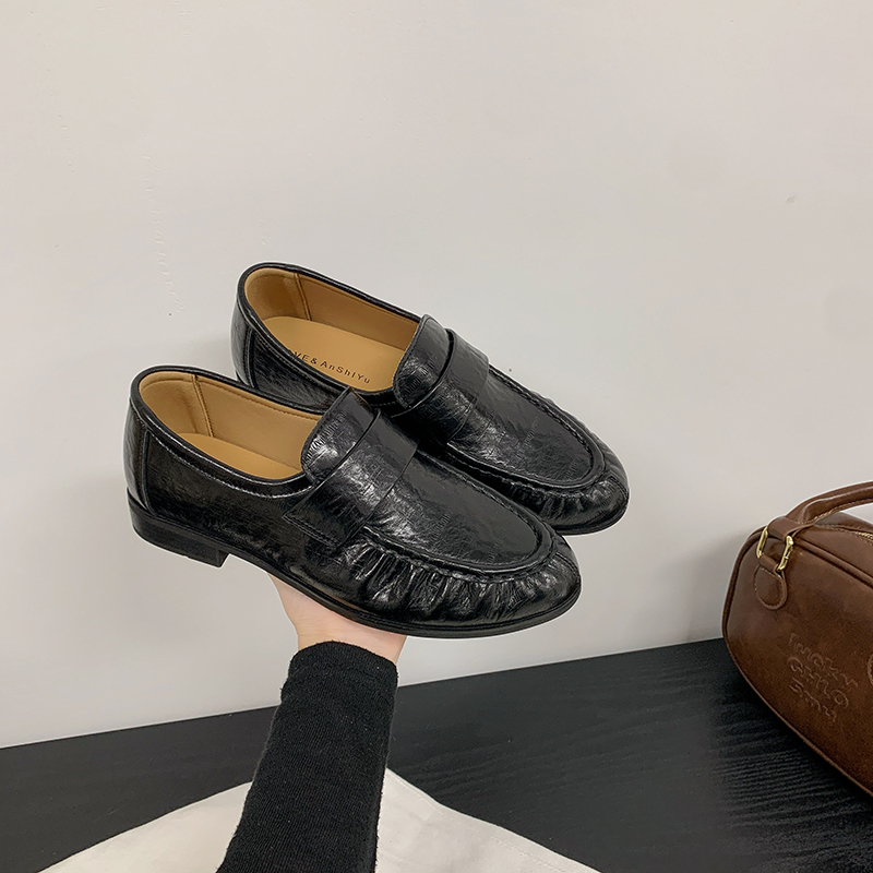 Fashion Round Toe Pleated Wome - Women'S Fashion Loafers 评论和价格