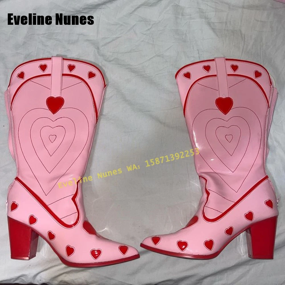 Pink Heart Space Cowgirl Boots - Women'S Fashion Boots 2025 评论和价格