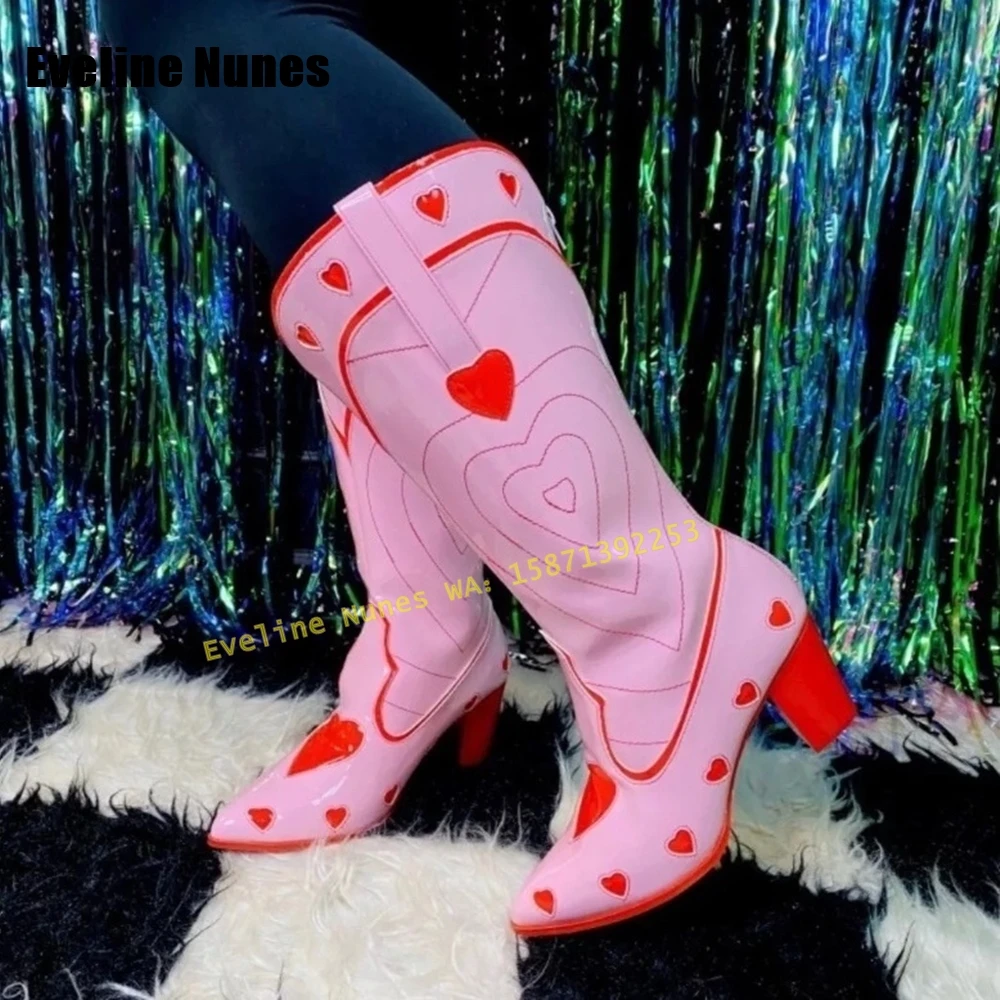 Pink Heart Space Cowgirl Boots - Women'S Fashion Boots 2025 评论和价格