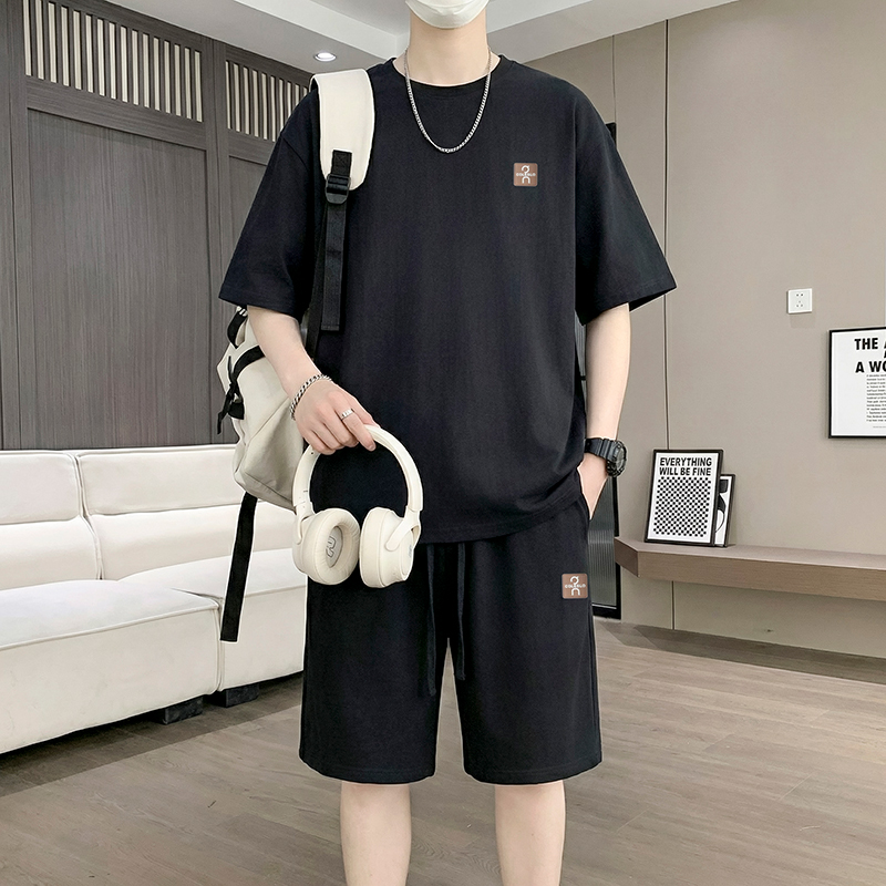 【T-Shirt + 5-Point Shorts】Men' - Tie Dye Two Piece 评论和价格