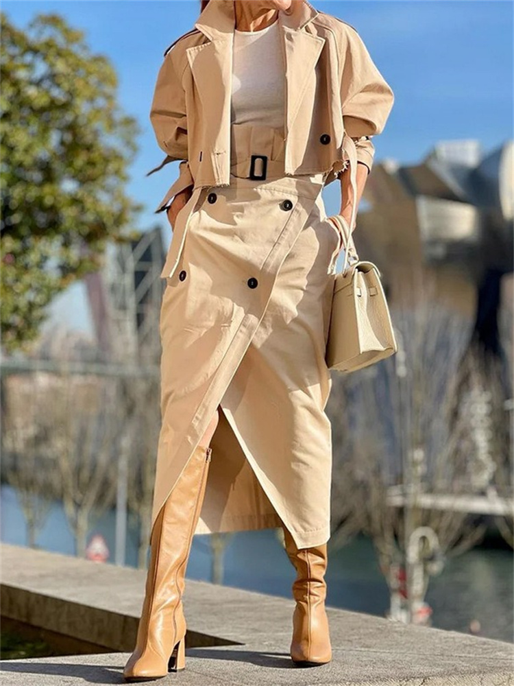 Wmstar 2 Piece Sets Women New  - Belted Shirt Dress 评论和价格