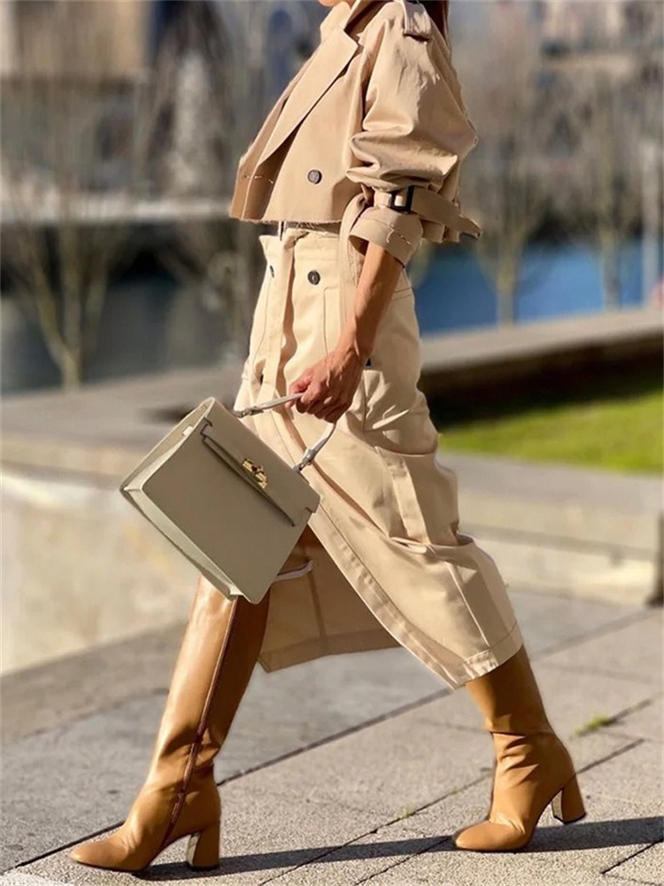 Wmstar 2 Piece Sets Women New  - Belted Shirt Dress 评论和价格