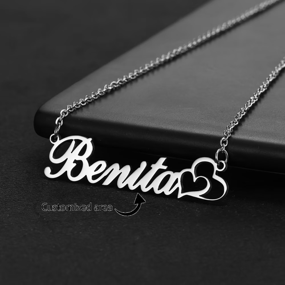 Personalized Double Heart Cust - Women Fashion Names 评论和价格