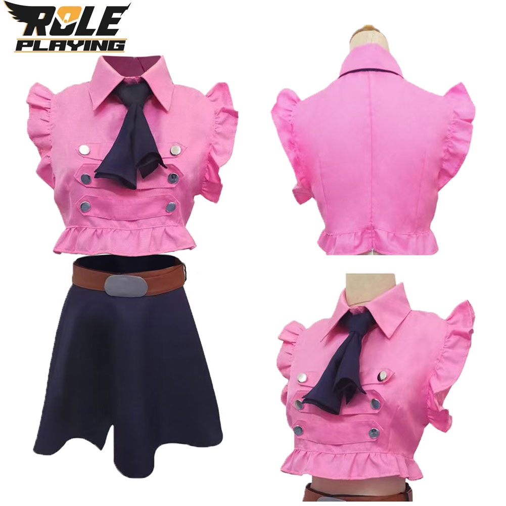 Elizabeth Liones Cosplay Costu - Belted Shirt Dress 评论和价格