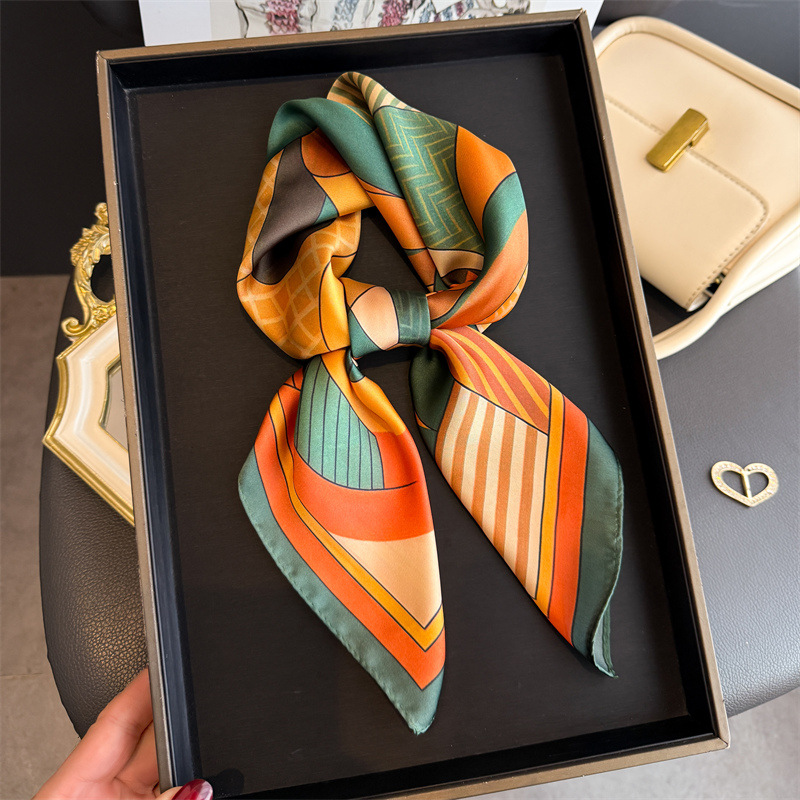 2026 New Geometry Print Silk S - Women Fashion Necktie 评论和价格