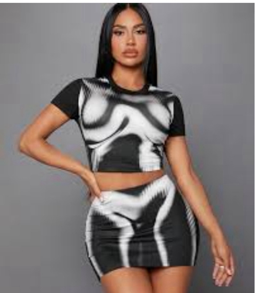 STYLISH LADY Tie Dye Printed S - Tie Dye Two Piece 评论和价格