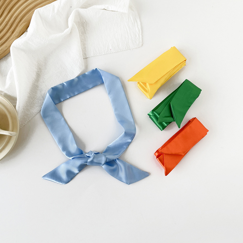 4x100cm Satin Silk Narrow Scar - Women Fashion Necktie 评论和价格