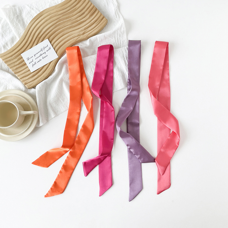 4x100cm Satin Silk Narrow Scar - Women Fashion Necktie 评论和价格