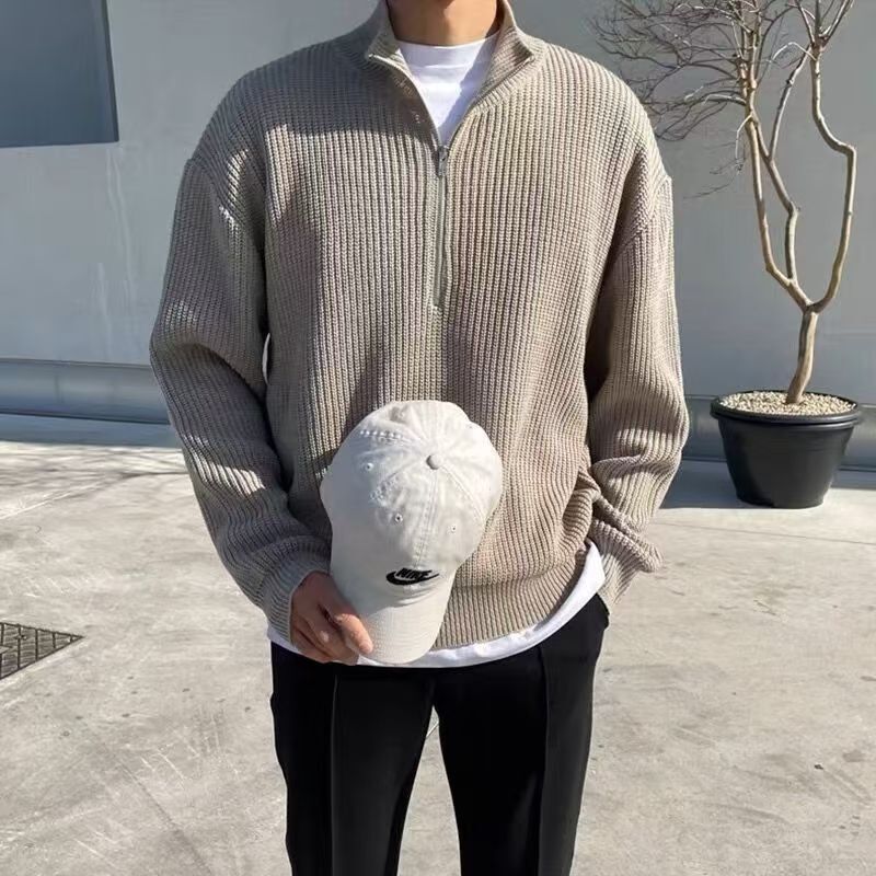 Autumn & Winter Men's Knitting - Ribbed Knit Sweater 评论和价格