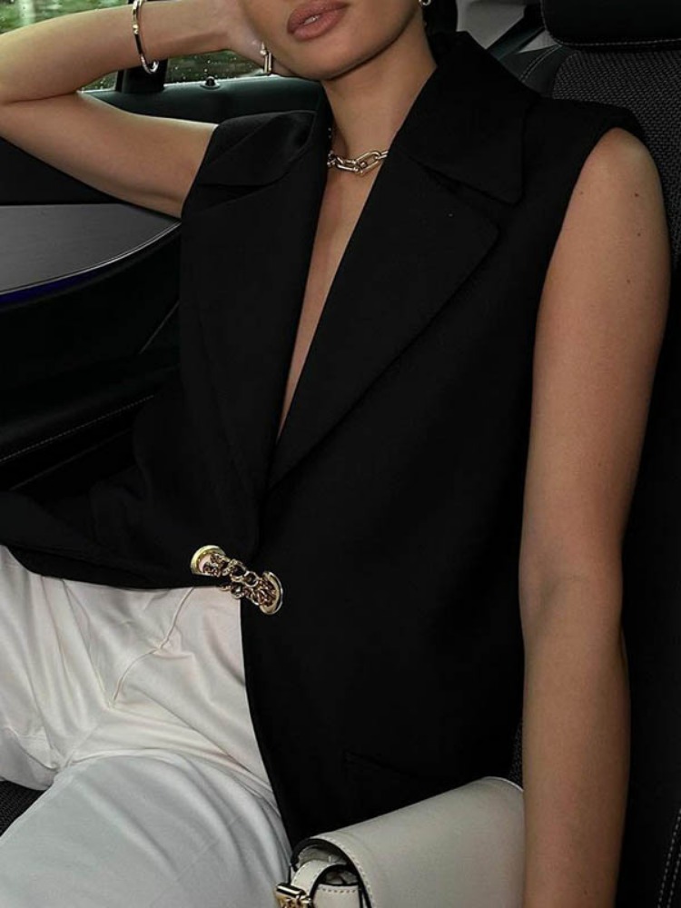 Women's Solid Black Sleeveless - Women'S Fashion Trends 2026 Spring Summer 评论和价格