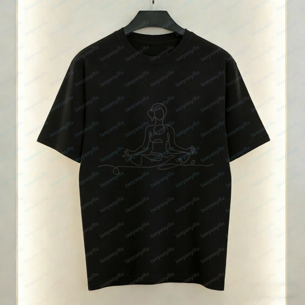 Yoga Pose T-Shirt Minimalist L - Women Fashion Pose 评论和价格