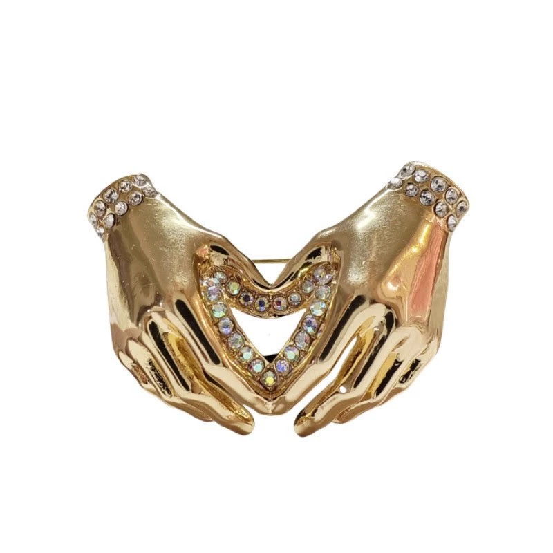 Chic Simple Rhinestone Love He - Women Fashion Pose 评论和价格