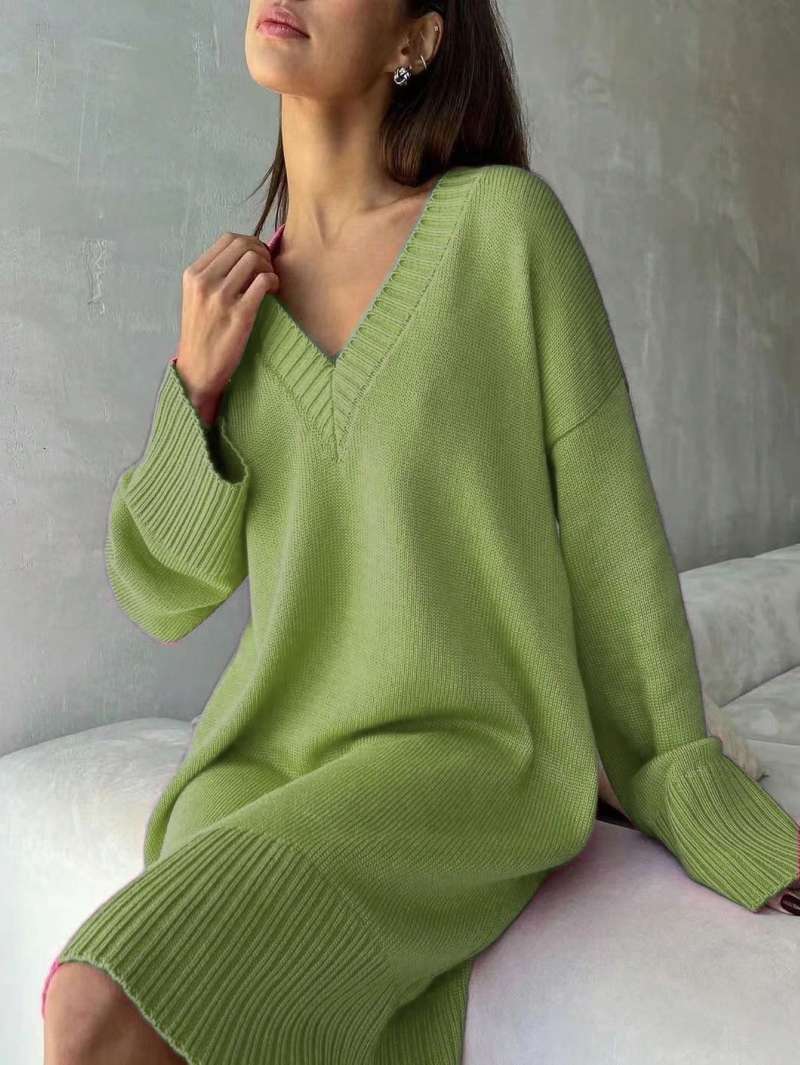 Plus Size Women Solid Color Sw - Ribbed Knit Sweater 评论和价格