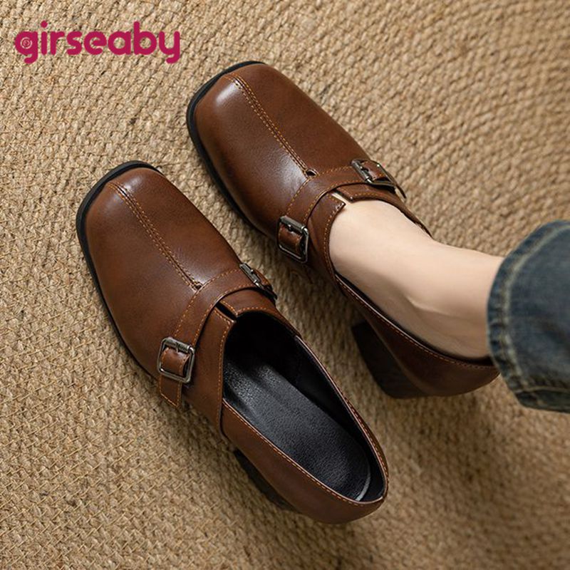 Girseaby Vintage Women Pumps S - Women'S Fashion Loafers 评论和价格