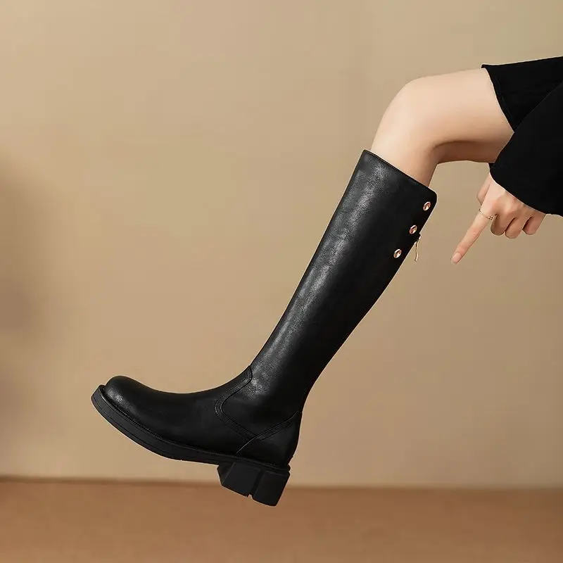 Autumn Winter Middle Heel Ladi - Women'S Fashion Boots 2025 评论和价格